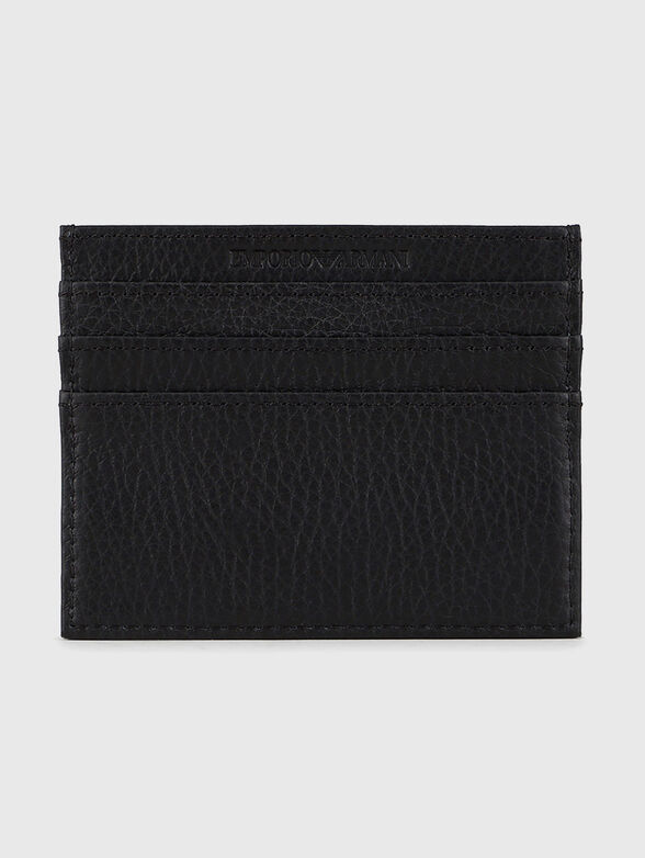 Leather card holder with logo - 1