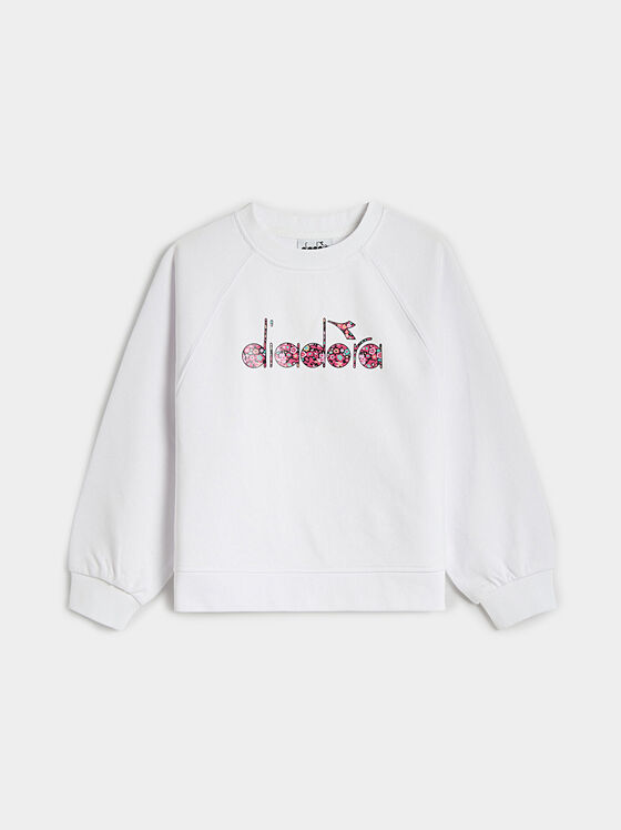 Бял суитшърт BLOSSOM с принт - 1