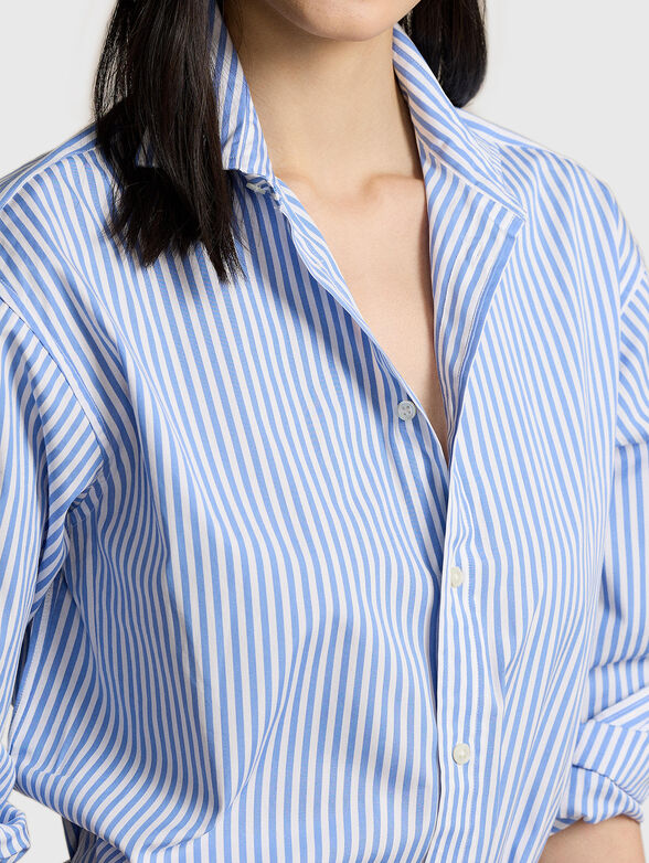 Striped shirt in cotton  - 4