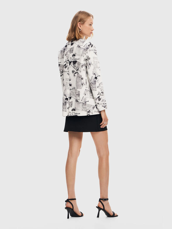 BRATISLAVA blazer with newspaper print - 3