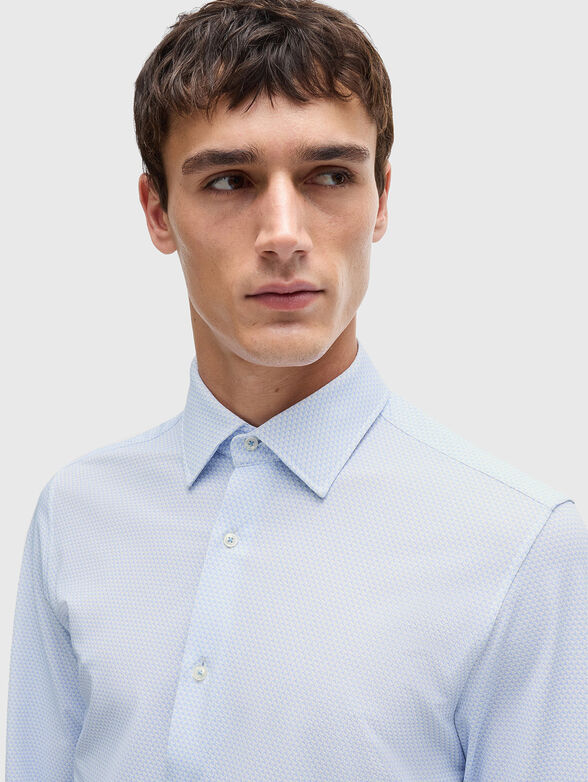 Slim shirt with geometric print - 4