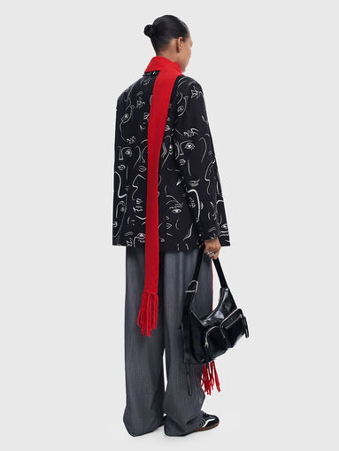 Contrast print jacket - 3
