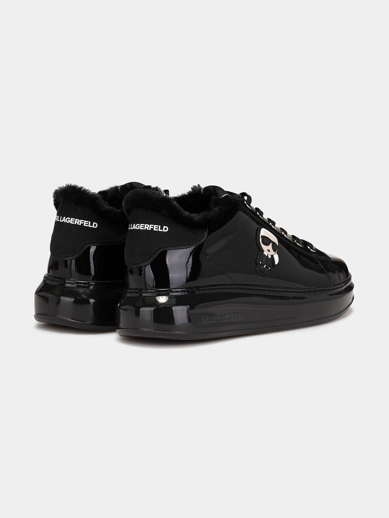 KAPRI Ikon Shine Lo Lace leather sneakers brand Karl