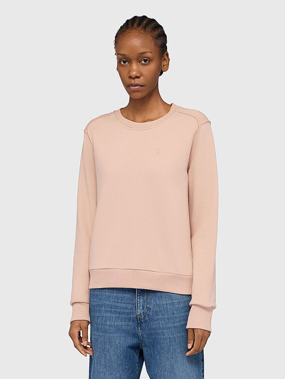 Black cotton sweatshirt - 1