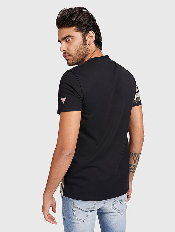 Black t-shirt with camouflage print - 2