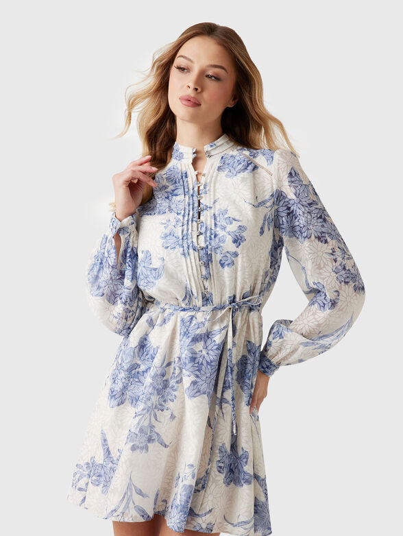 ADLAIDE flare mini dress with print - 0