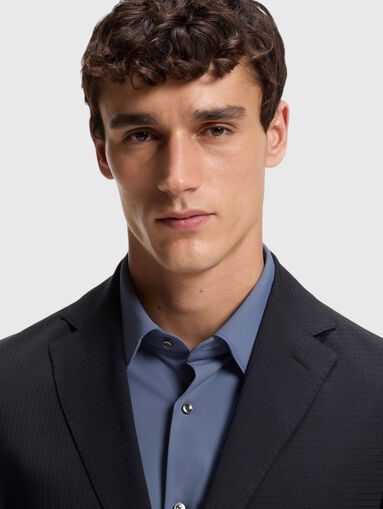 Slim wool blend blazer - 4