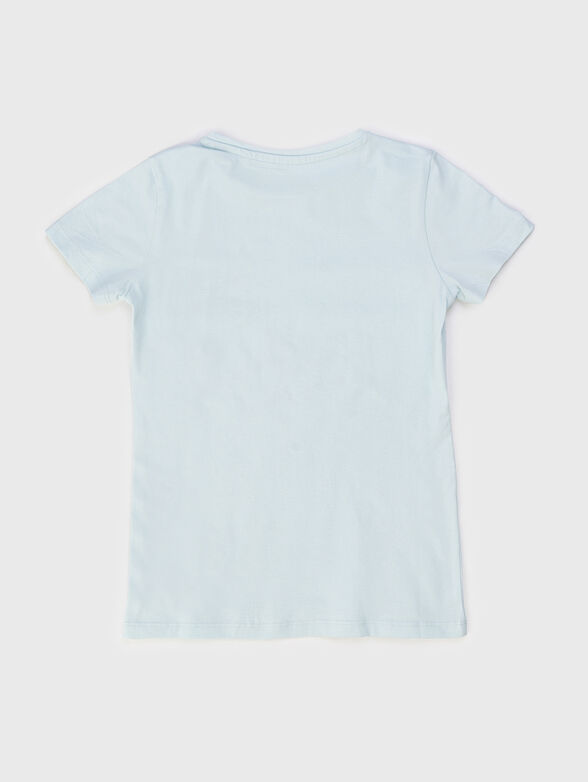 T-shirt with logo in light blue - 2