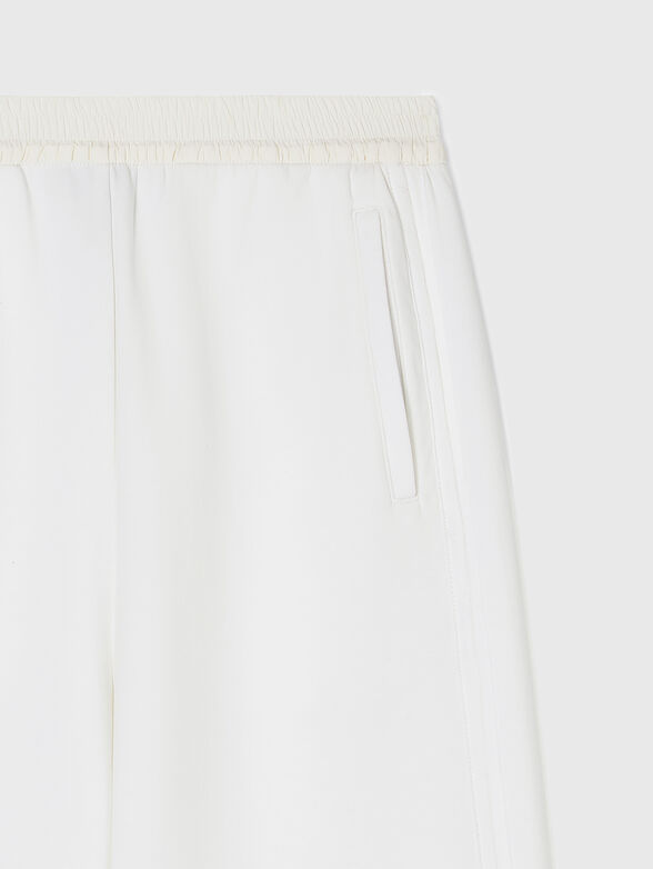 Cotton pants with contrasting logo - 3