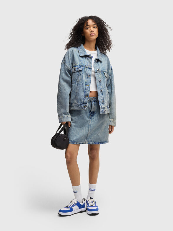 LOU denim jacket with print - 2