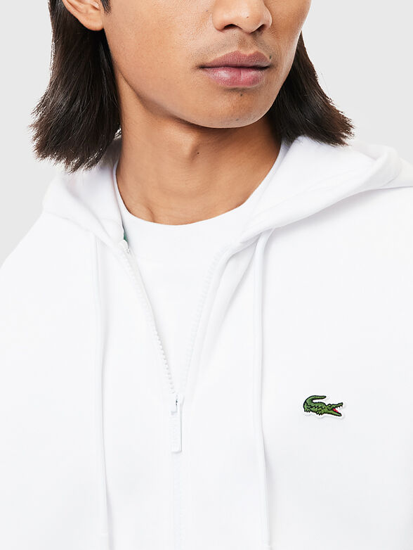 Cotton hooded sweatshirt in blue - 4