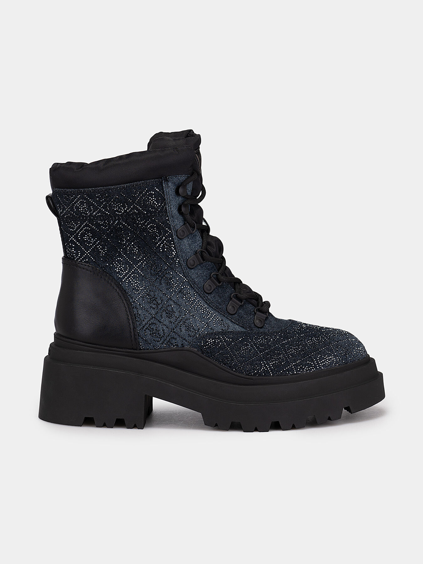 Guess combat boots with rhinestones online