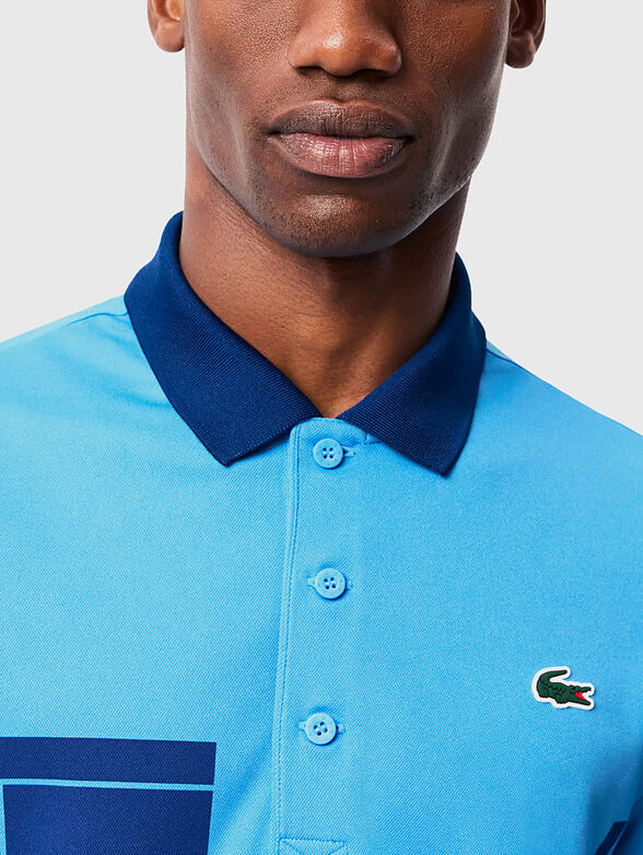 Polo shirt with contrast collar and print - 3