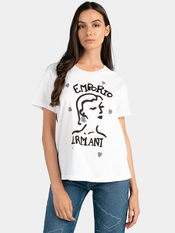 Black cotton t-shirt - 1