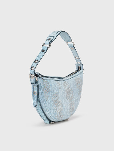GIB denim shoulder bag with rhinestones - 3