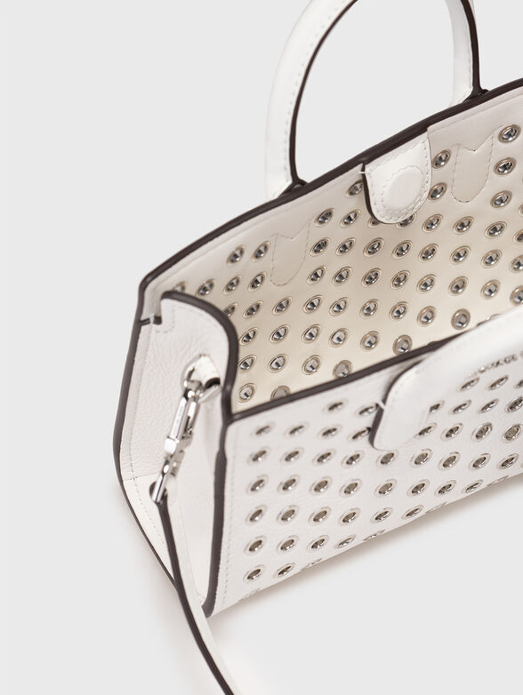 Leather crossbody bag with logo - 6