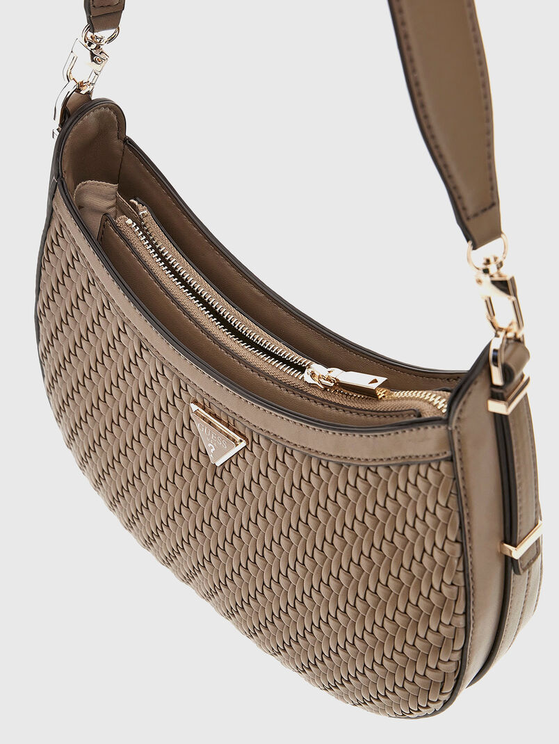 MURIELLE embossed texture hobo bag - 3