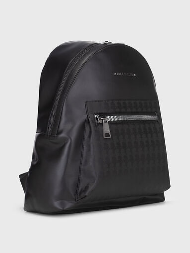 Eco leather backpack with logo details  - 4