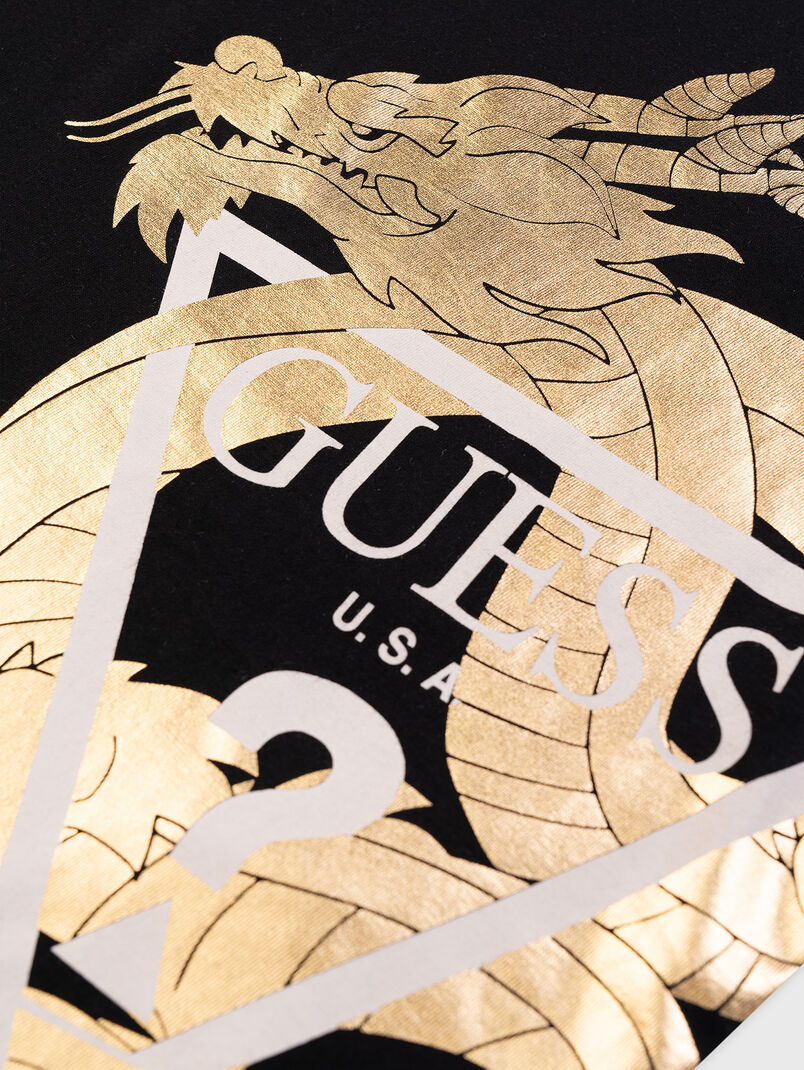 T-shirt with golden print - 3