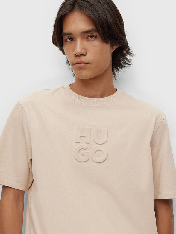 Cotton T-shirt with logo motif - 4