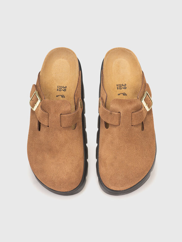 BOSTON suede chunky clogs - 6