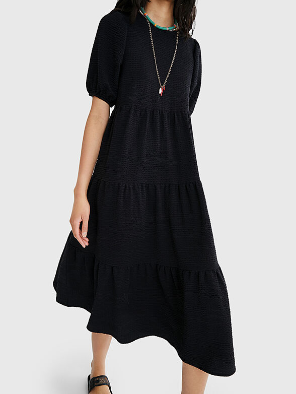 Black dress with short sleeves - 2