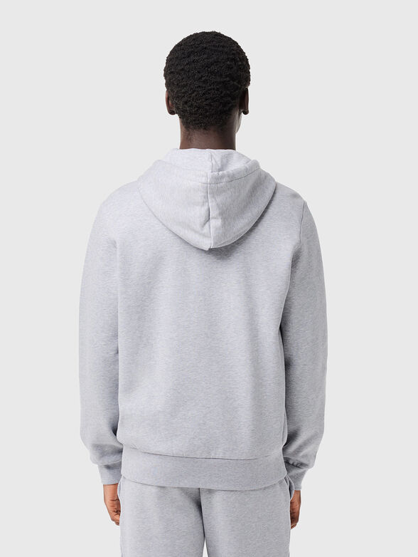 Cotton hooded sweatshirt in blue - 3