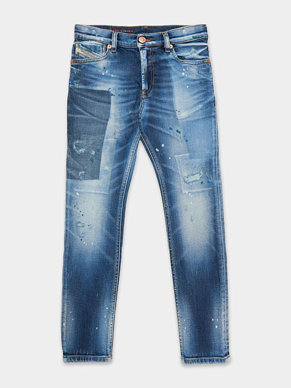 1995-J blue jeans with washed effect - 1