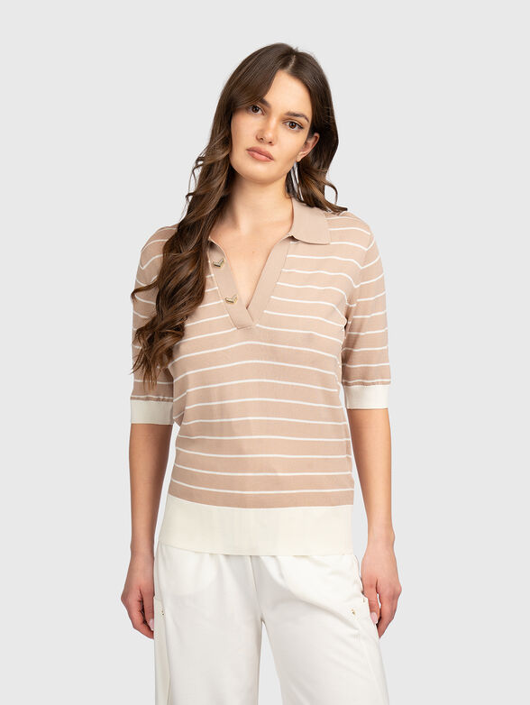 Viscose blend polo shirt - 1