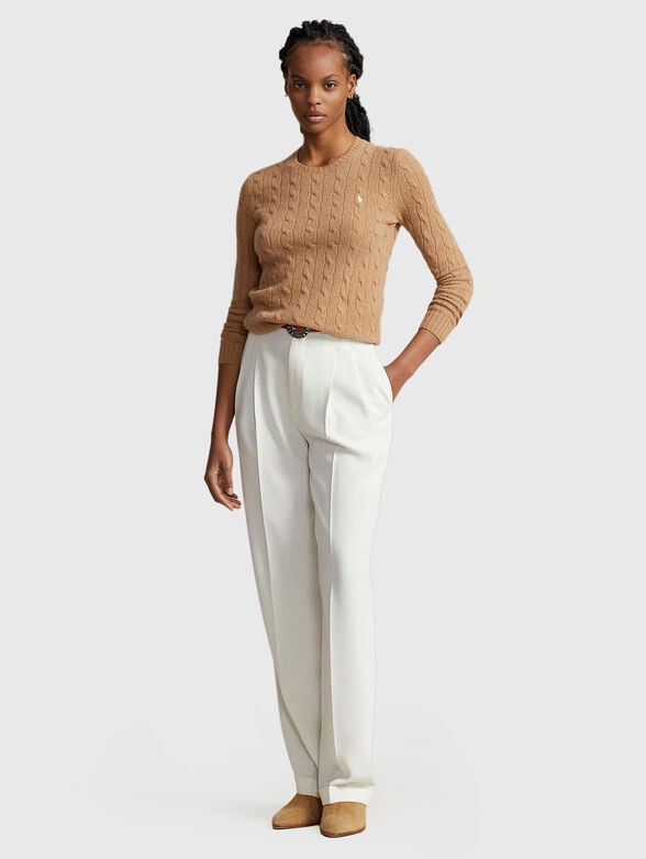 Wool blend sweater with logo embroidery - 2