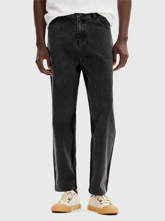 Дънки в комбинация с мек памук - 1