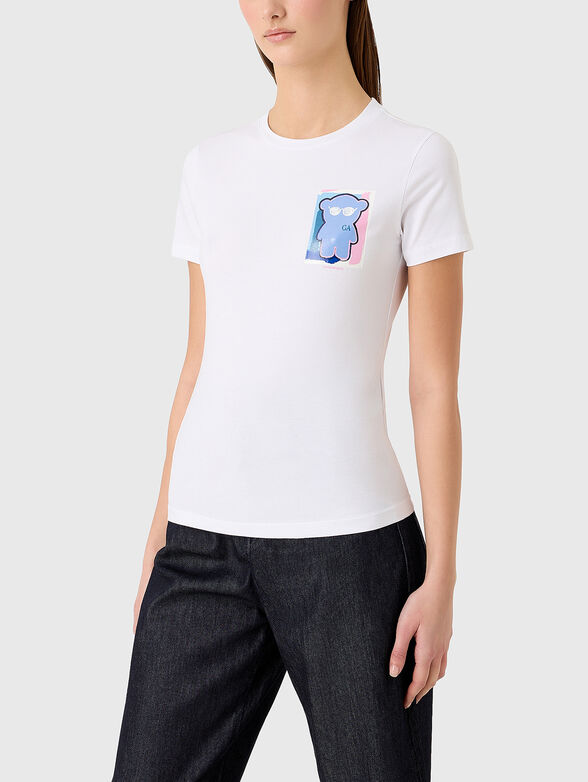 T-shirt with oval neckline  - 1