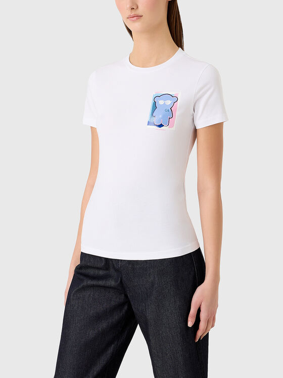 T-shirt with oval neckline  - 1
