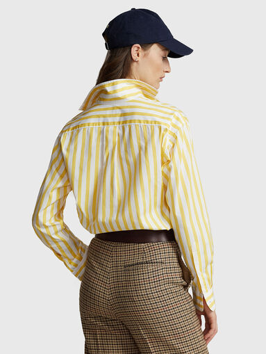 Yellow striped cotton shirt - 3