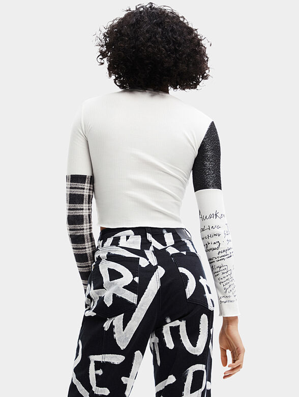 LIV long sleeve blouse with contrasting prints - 3