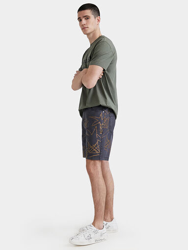 FRED blue shorts with print - 3