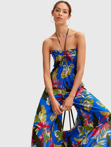 Jumpsuit with tropical print - 3