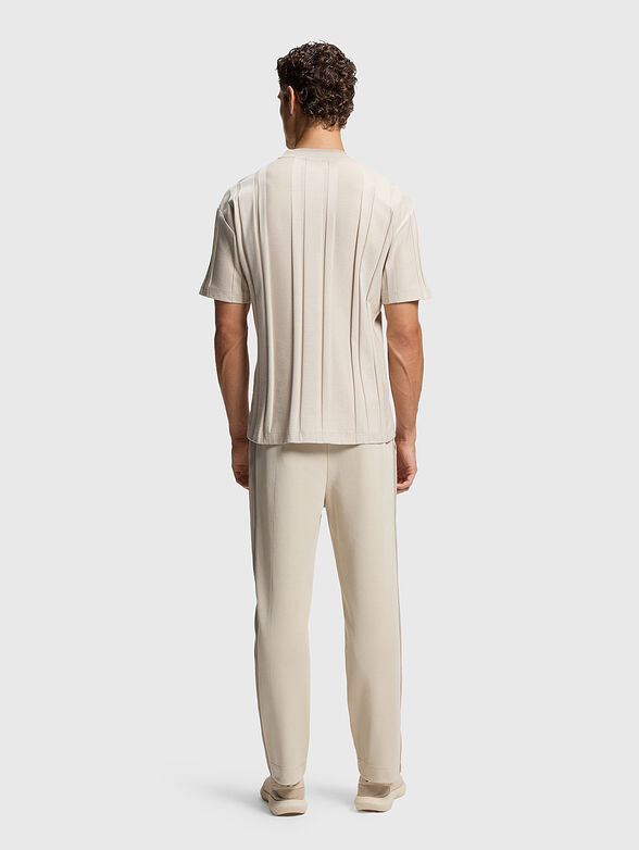 Textured stripe T-shirt in cotton - 3