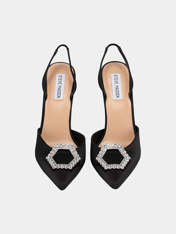 VIONNET black satin sandals - 6