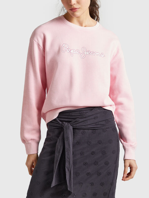 LANA green sweatshirt with contrast logo - 1