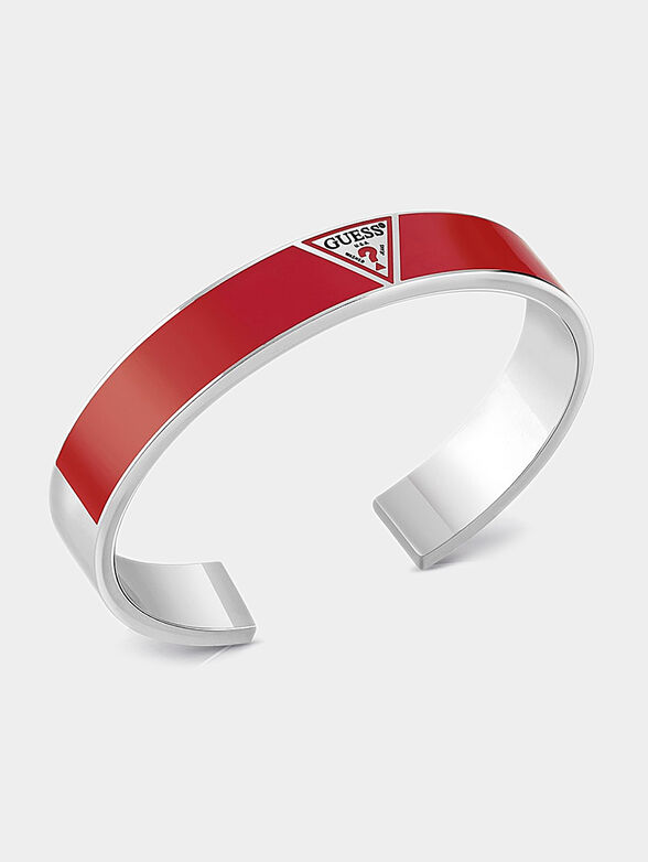 Bangle with red panel and logo - 1