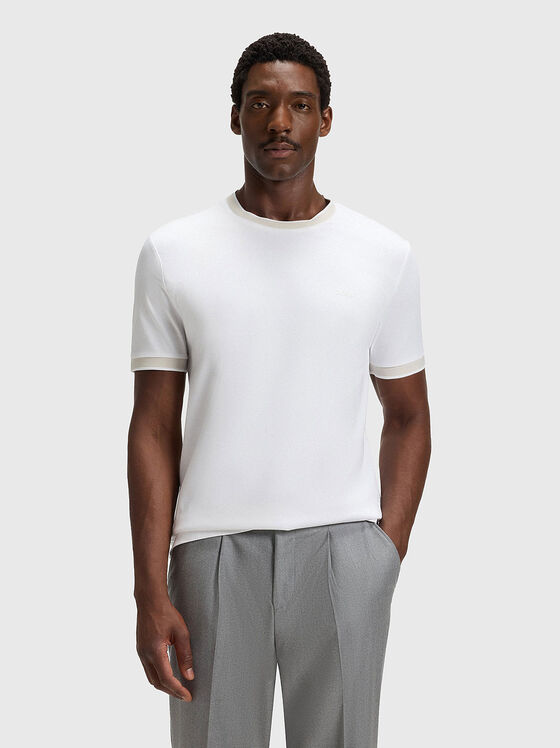 Cotton T-shirt with accent edges - 1