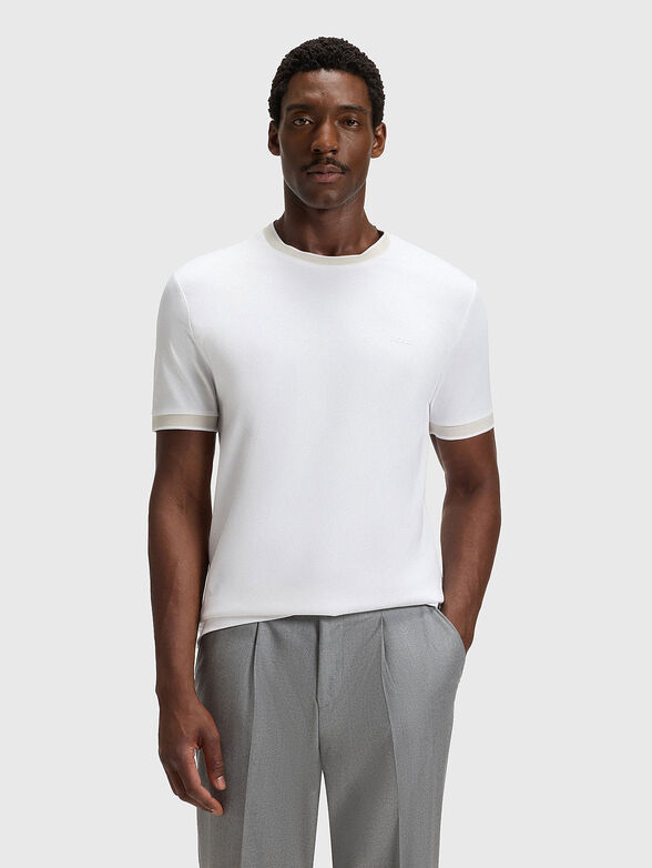Cotton T-shirt with accent edges - 1