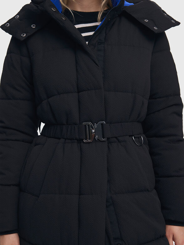 CINTURON2 long jacket with belt - 4