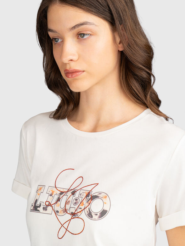 T-shirt with appliqu&eacute;s rhinestone - 4