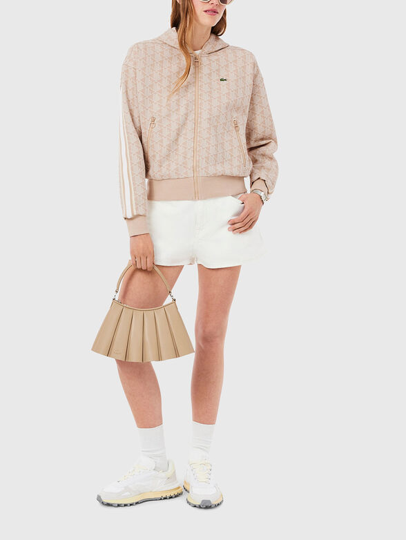 Sweatshirt with monogram logo print in brown - 4