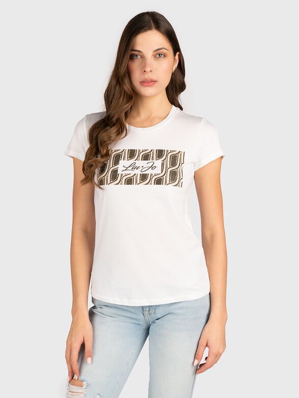 Cotton T-shirt with logo - 1