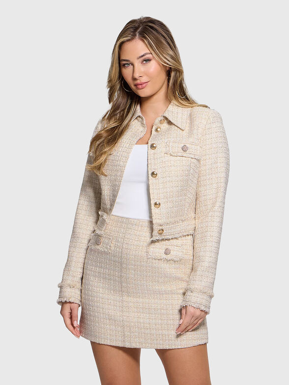Cropped blazer made of tweed - 1
