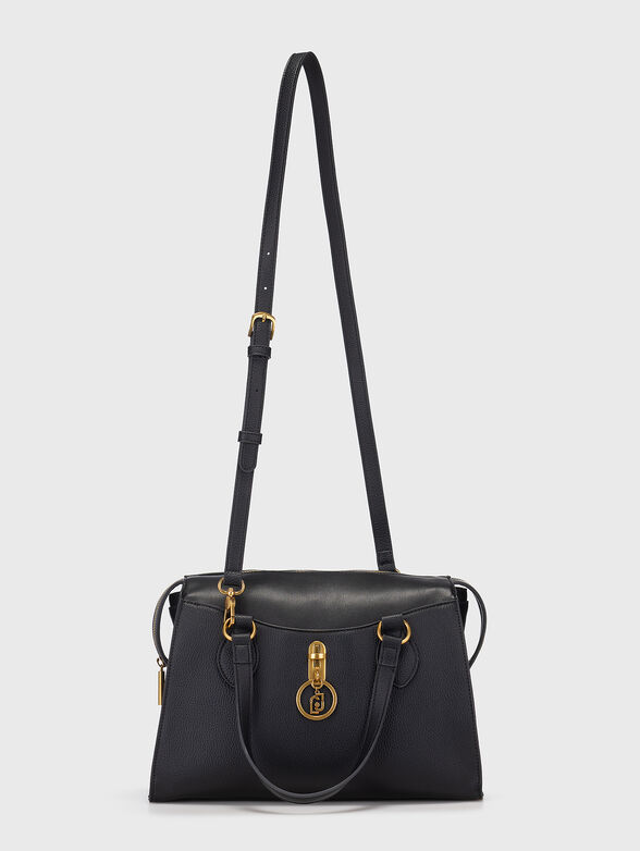 Handbag with golden logo element - 2