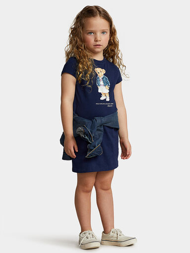 Polo Bear printed blue dress - 4